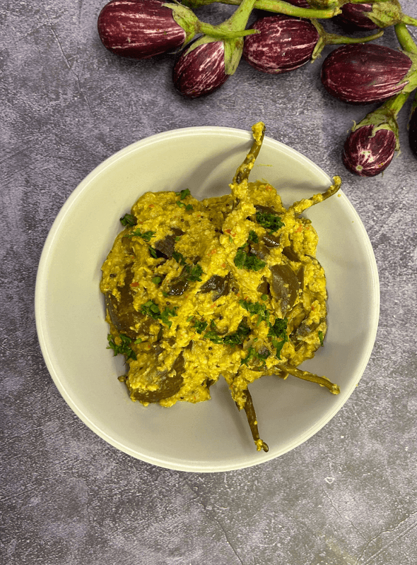 Andhra Stuffed Brinjal Gravy hero image