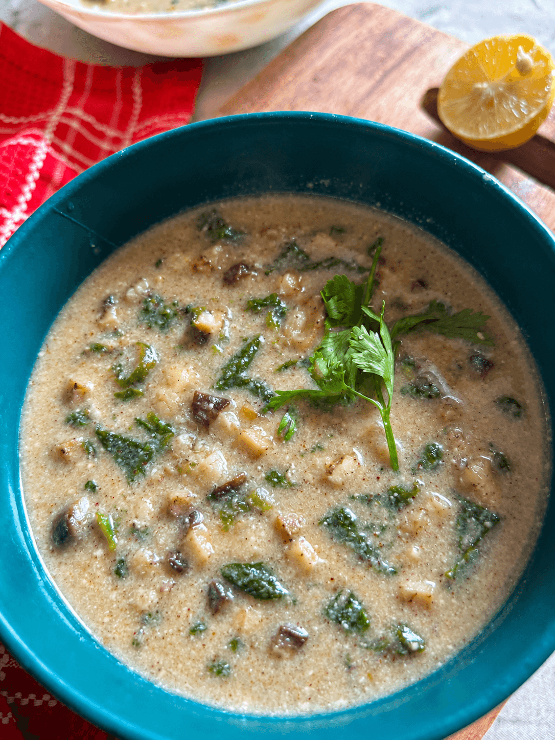Mushroom Spinach Millet Soup hero image