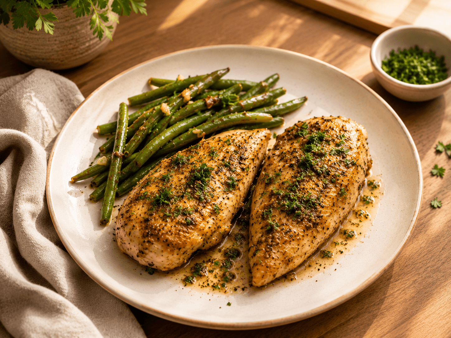 Lemon butter glazed chicken  hero image