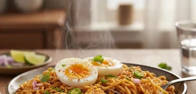 Masala Egg Spicy Maggi recipe