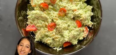 Creamy Green Sauce Pasta By Vaishali recipe