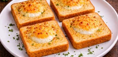 Cheesy egg toast recipe