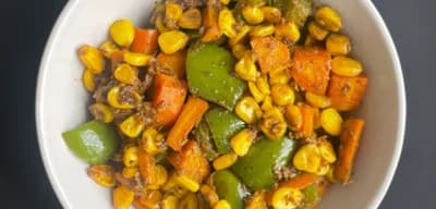 Corn, Carrot and Capsicum Subzi recipe
