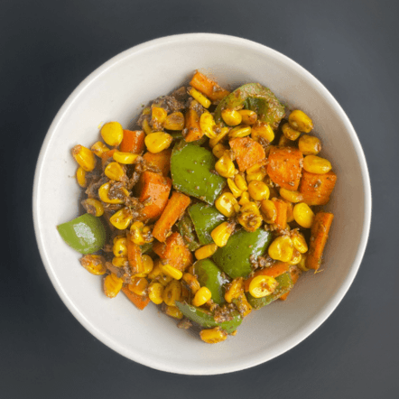 Corn, Carrot and Capsicum Subzi hero image