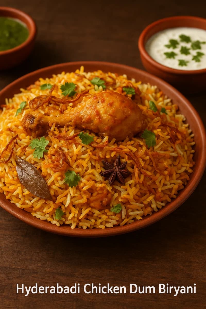 Hyderabadi Chicken Dum Biryani recipe