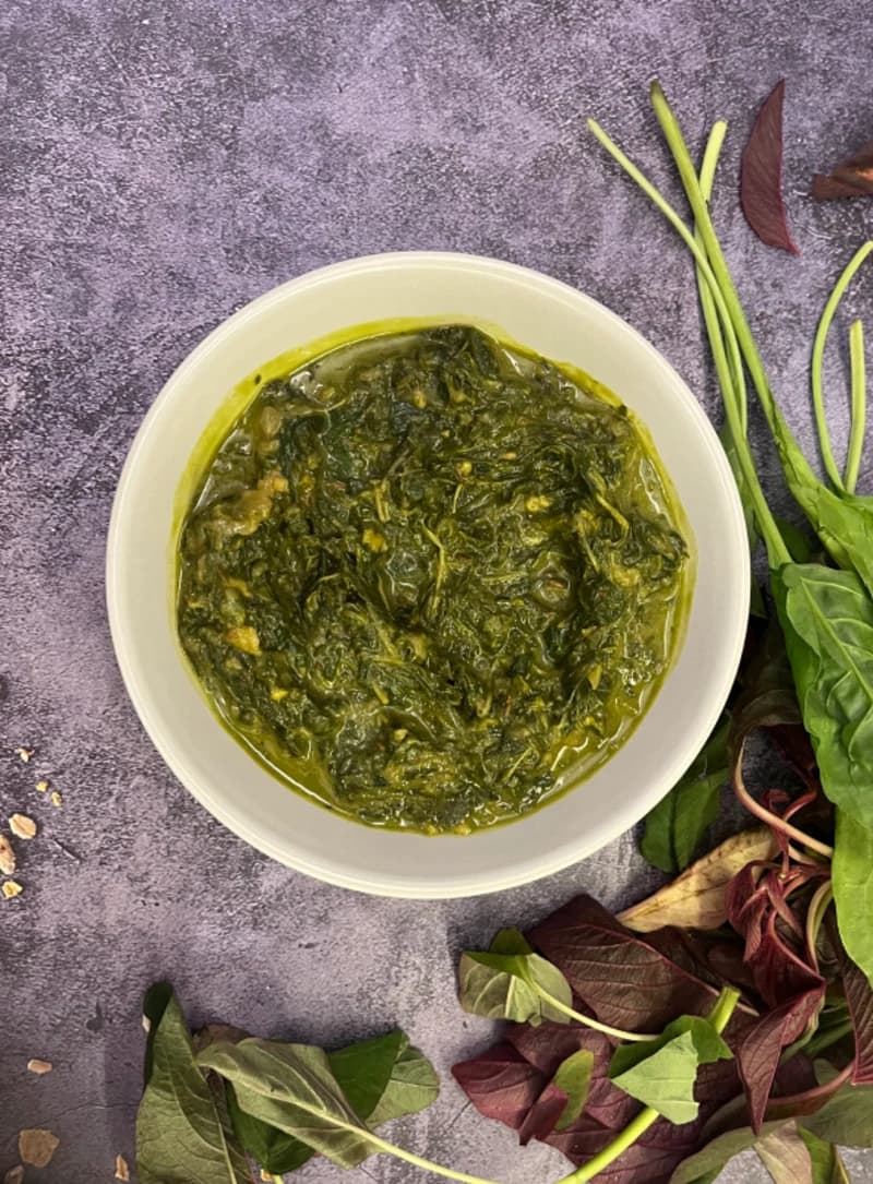 Amaranth Palak Subzi recipe