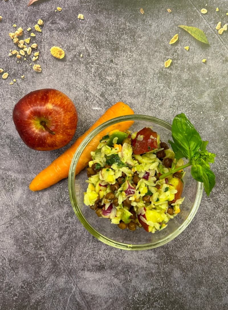 Black Chickpea Poha Salad  recipe